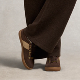 Holland Cooper Knightsbridge Court Trainer in Dark Chocolate Taupe